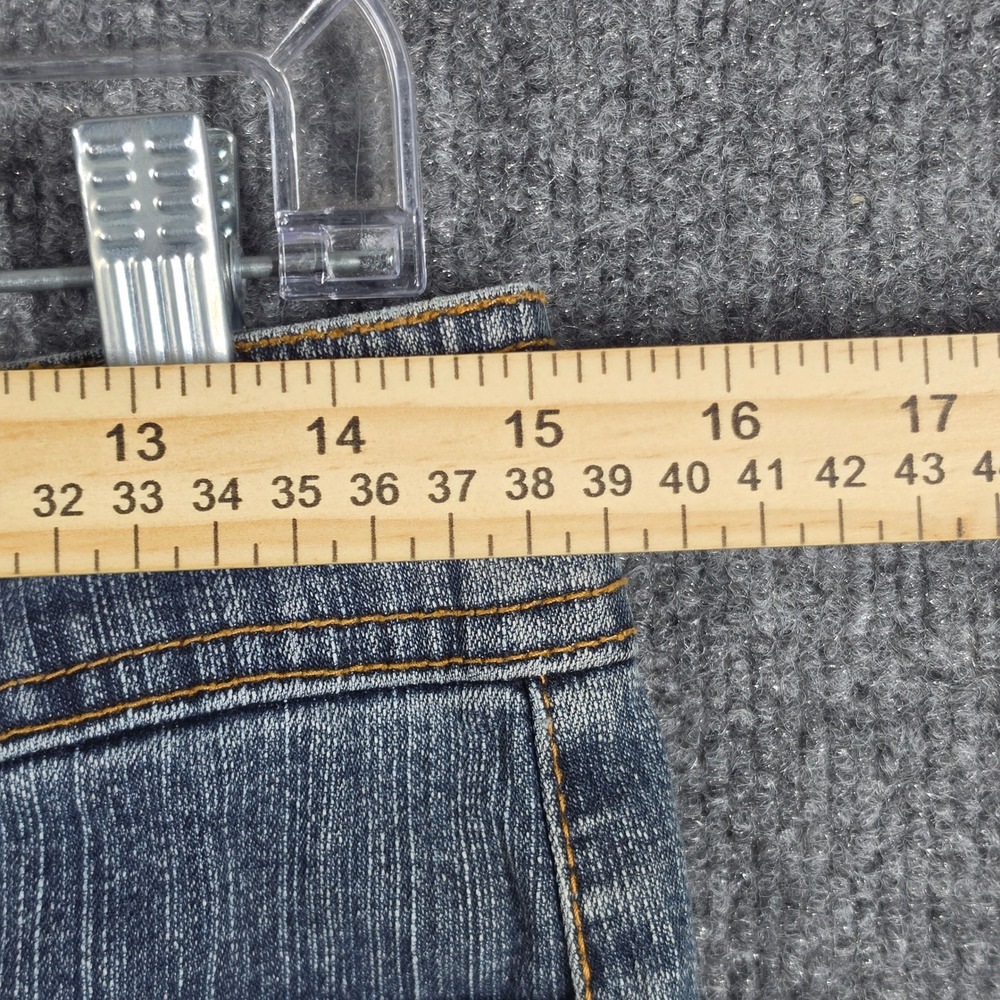 Vintage Paris Blues Micro Mini Skirt Womens Size 5 Y2K Ramie Blend Stretch Denim - Picture 4 of 8